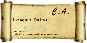 Czuppon Amina névjegykártya